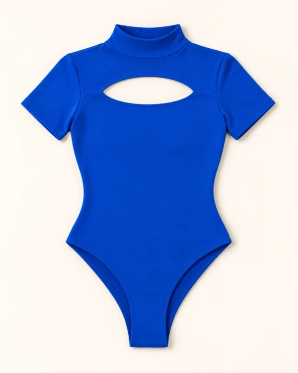 Body Azul · Abertura frontal