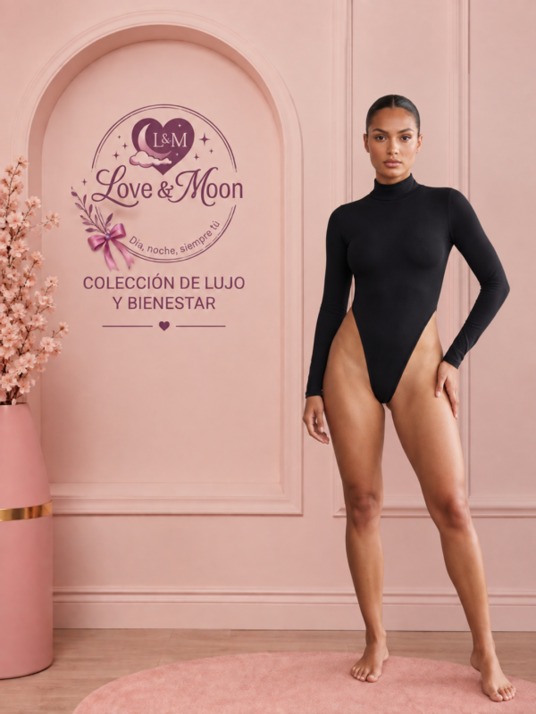 Modelo con body negro Love & Moon