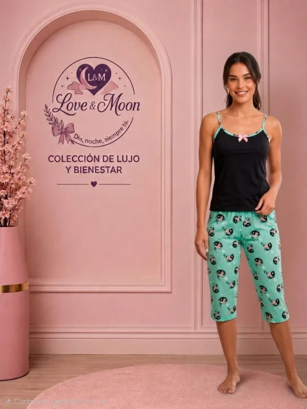 Pijama Noche · Negro y verde